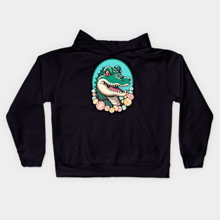 Crocodile Loves Candy Kids Hoodie